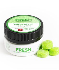 Buy Fresh Green Apple Gummies 100mg THC UK