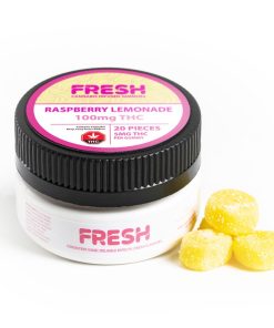 Buy Fresh Raspberry Lemonade Gummies 100mg THC UK